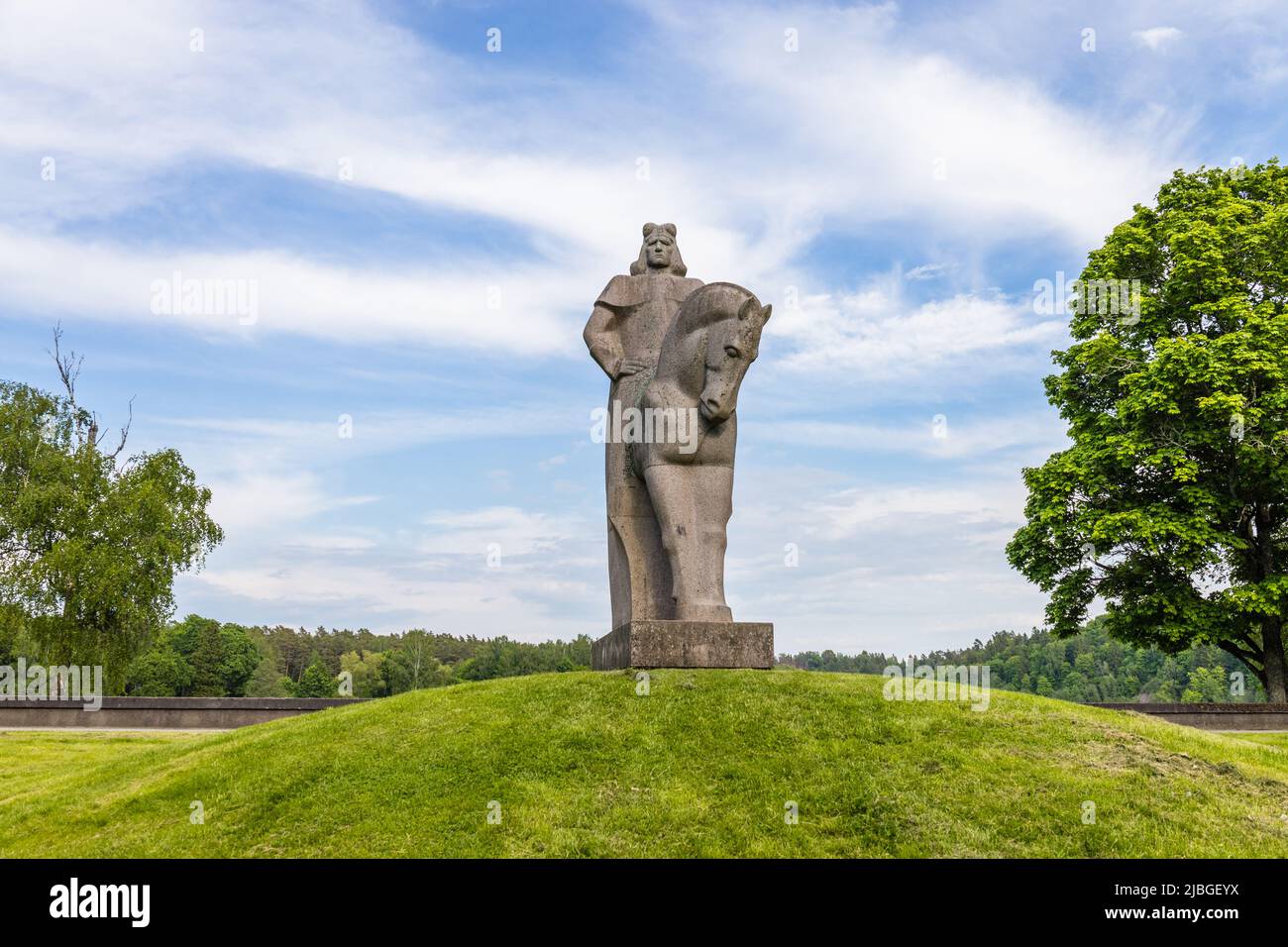 Vytautas der große - Steindenkmal in den Birstonas, Litauen, 4. Juni 2022 Stockfoto