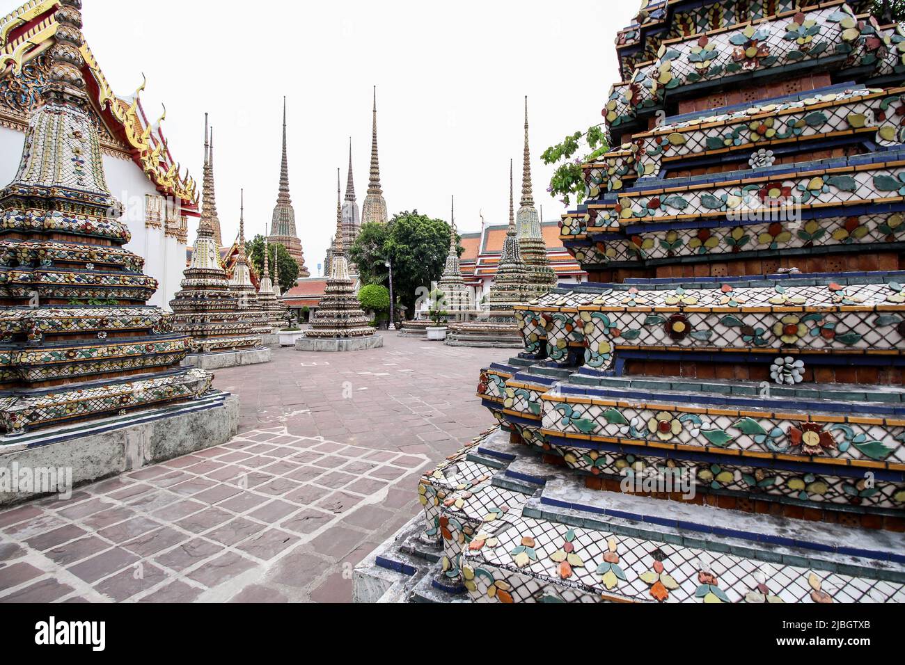 Bangkok, Thailand - 15 2017. März: Wat Pho, Bangkok. Wat Pho ist ein buddhistischer Tempelkomplex im Bezirk Phra Nakhon auf der Insel Rattanakosin. Stockfoto