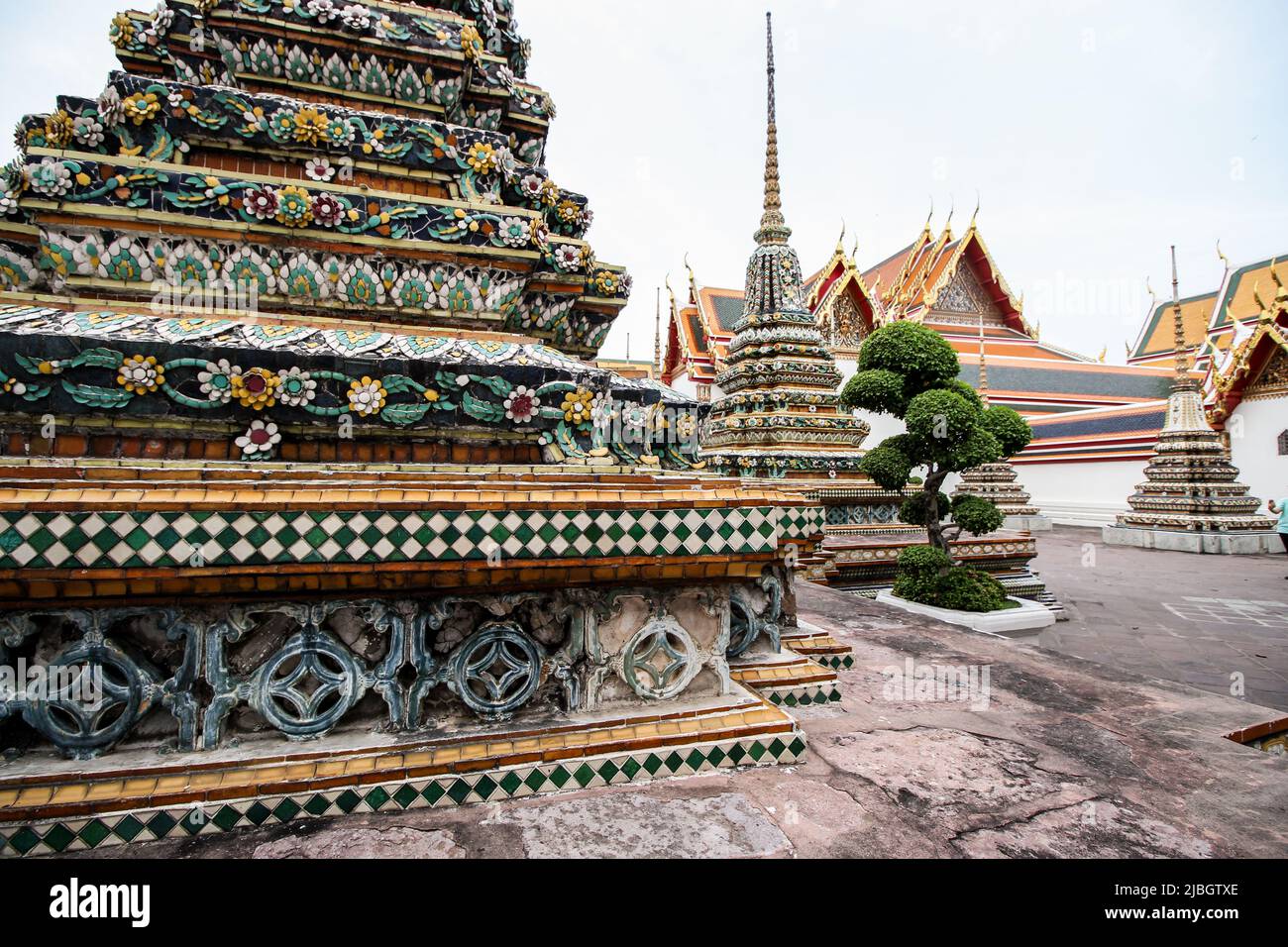 Bangkok, Thailand - 15 2017. März: Wat Pho, Bangkok. Wat Pho ist ein buddhistischer Tempelkomplex im Bezirk Phra Nakhon auf der Insel Rattanakosin. Stockfoto