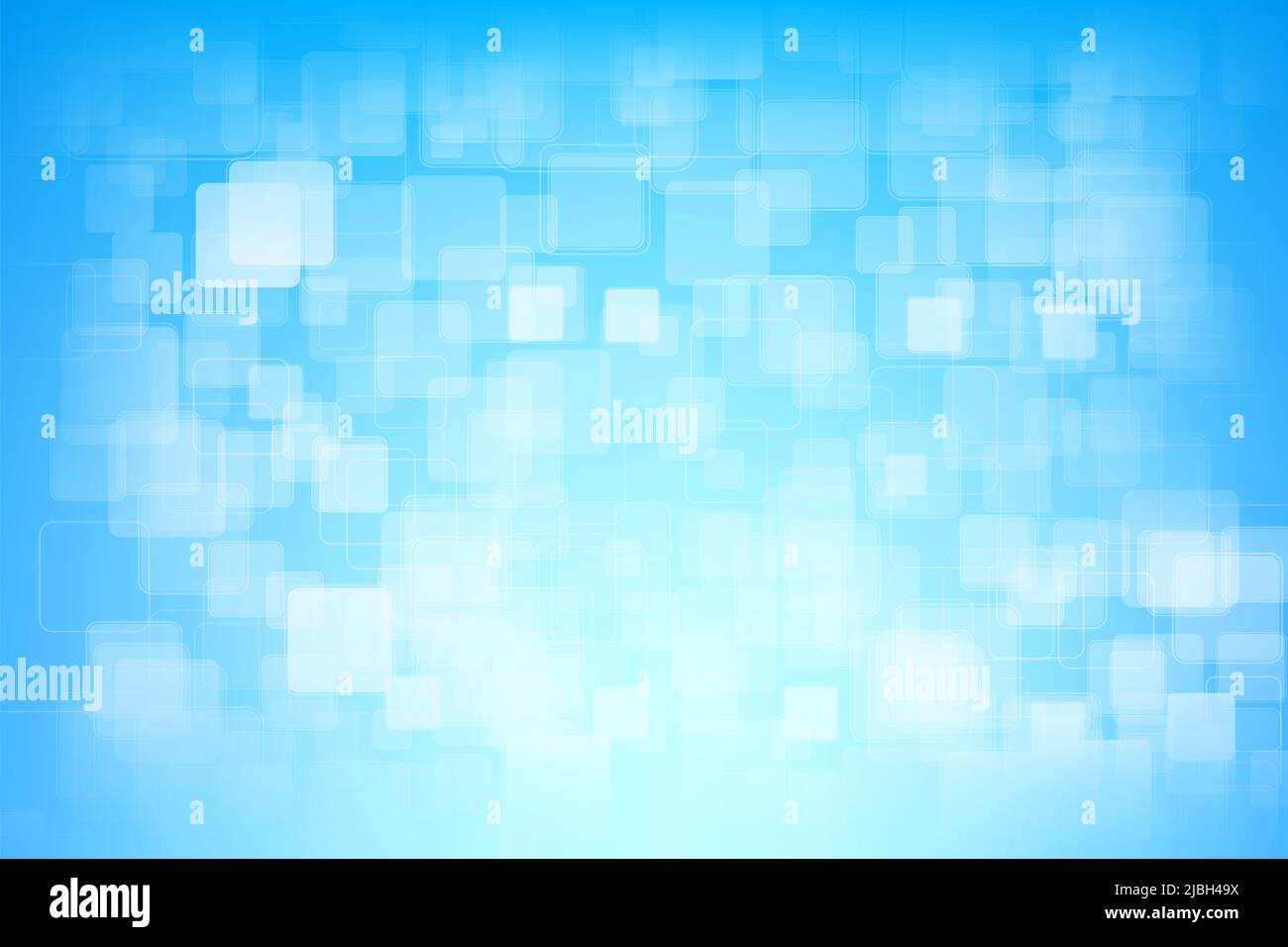 Abstrakte blaue und weiße Überlappungsebene mit Kopierbereich, Hintergrundvektordarstellung Stockfoto
