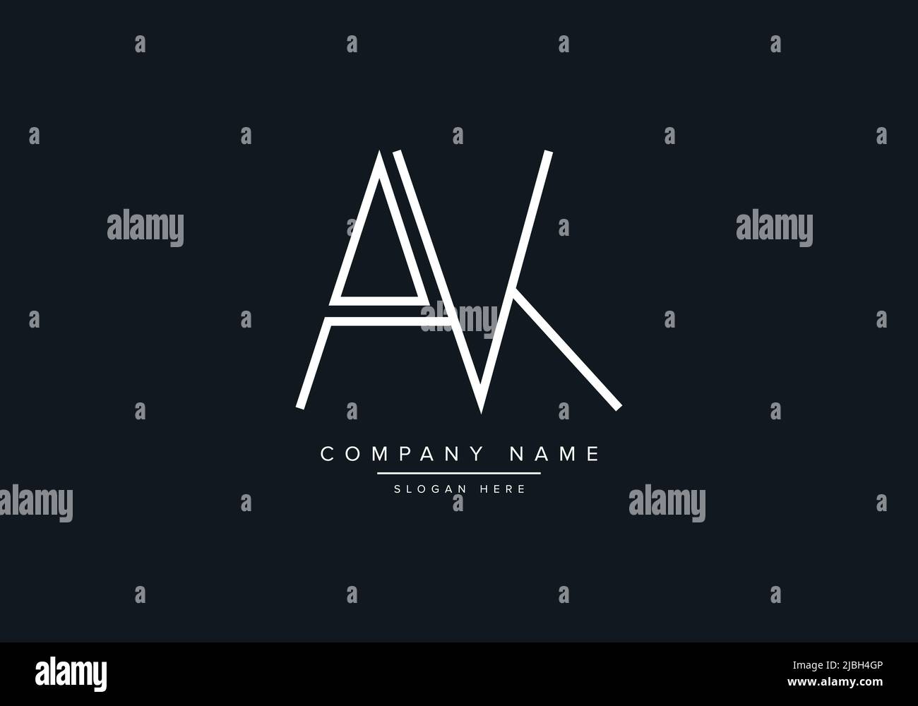 AK LETTER LOGO DESIGN VEKTOR-VORLAGE Stock Vektor