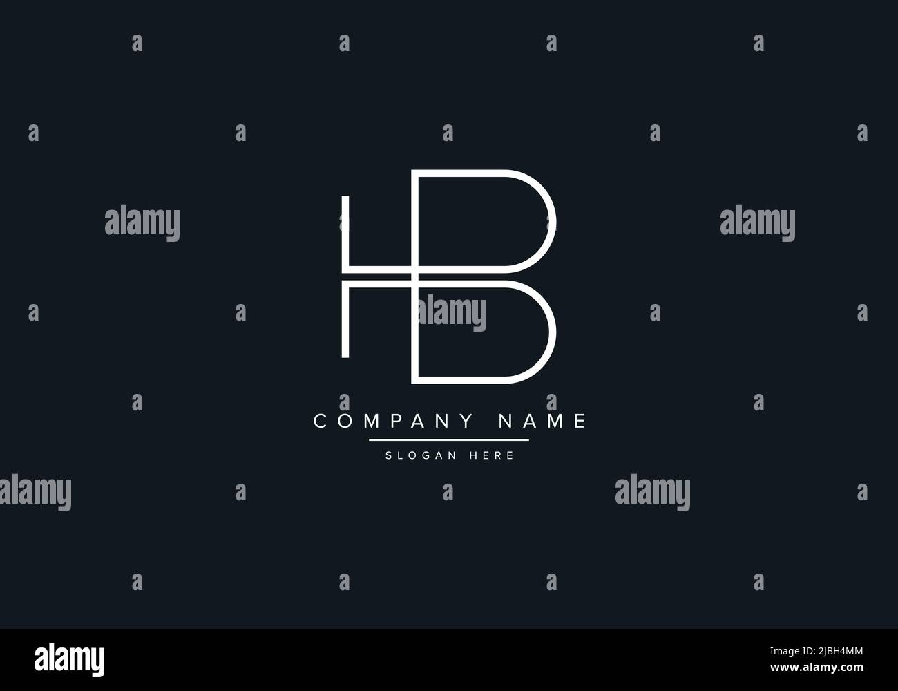 HB LETTER LOGO DESIGN VEKTOR-VORLAGE Stock Vektor
