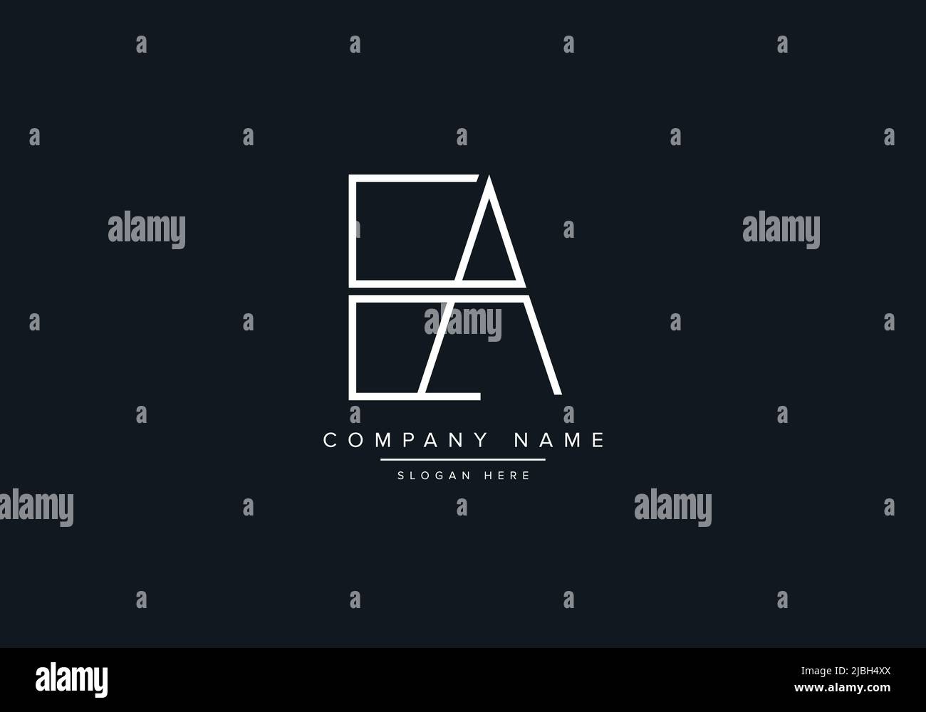 EA LETTER LOGO DESIGN VEKTOR-VORLAGE Stock Vektor