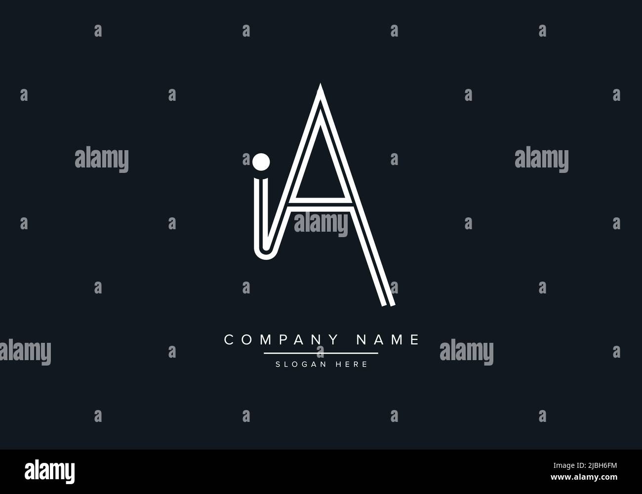 buchstabenbuchstaben Monogramm Symbol Logo IA Stock Vektor