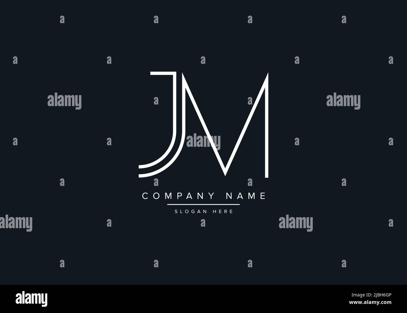 alphabet Buchstaben Monogramm Symbol Logo JM Stock Vektor