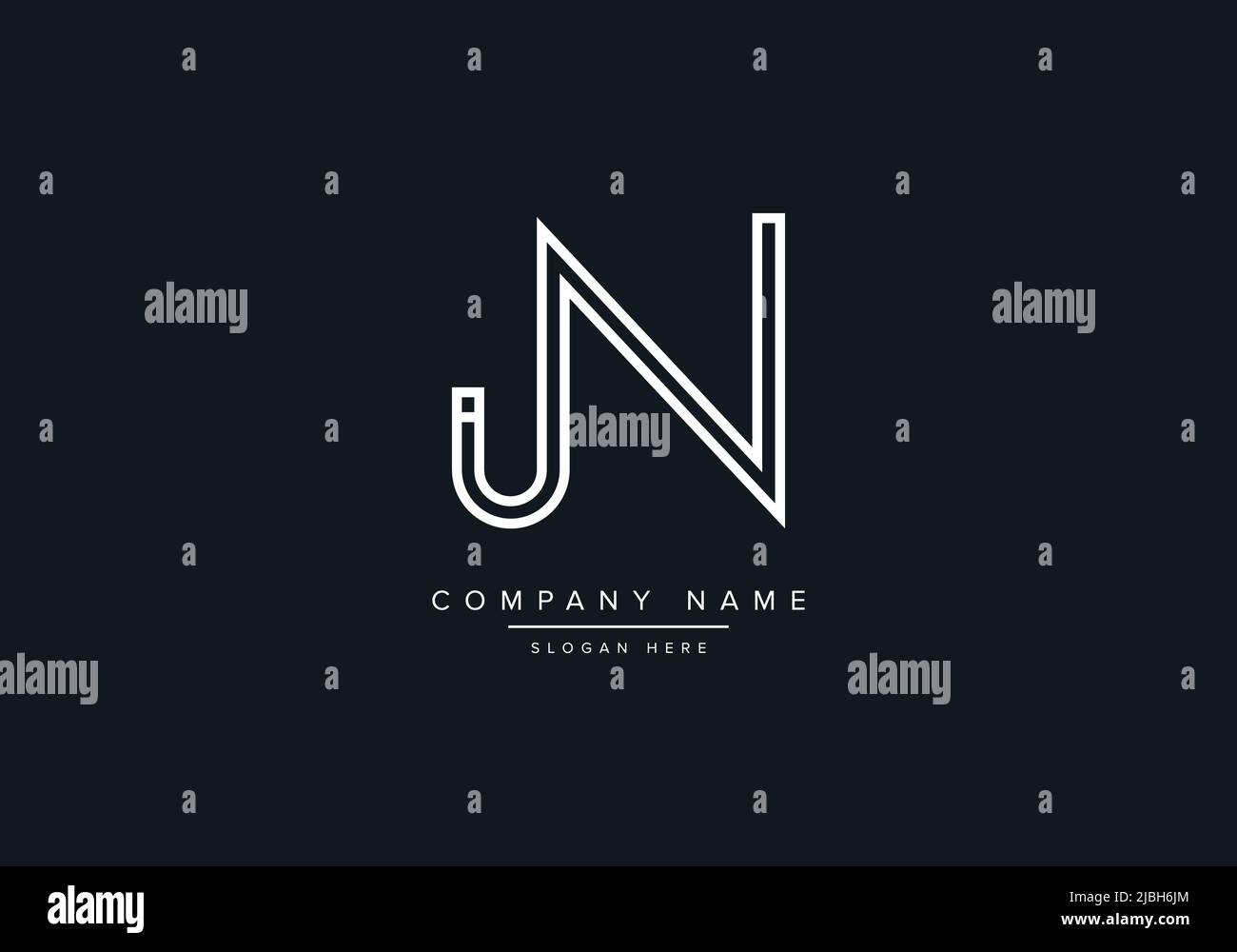 buchstabenbuchstaben Monogramm Symbol Logo JN Stock Vektor