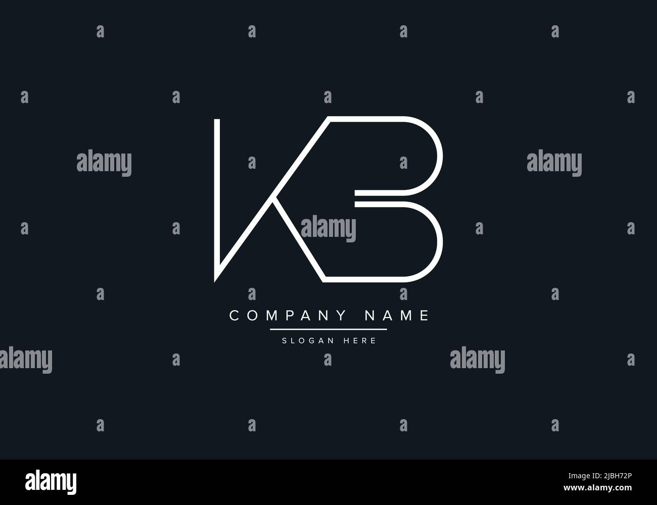 alphabet Buchstaben Monogramm Symbol Logo KB Stock Vektor