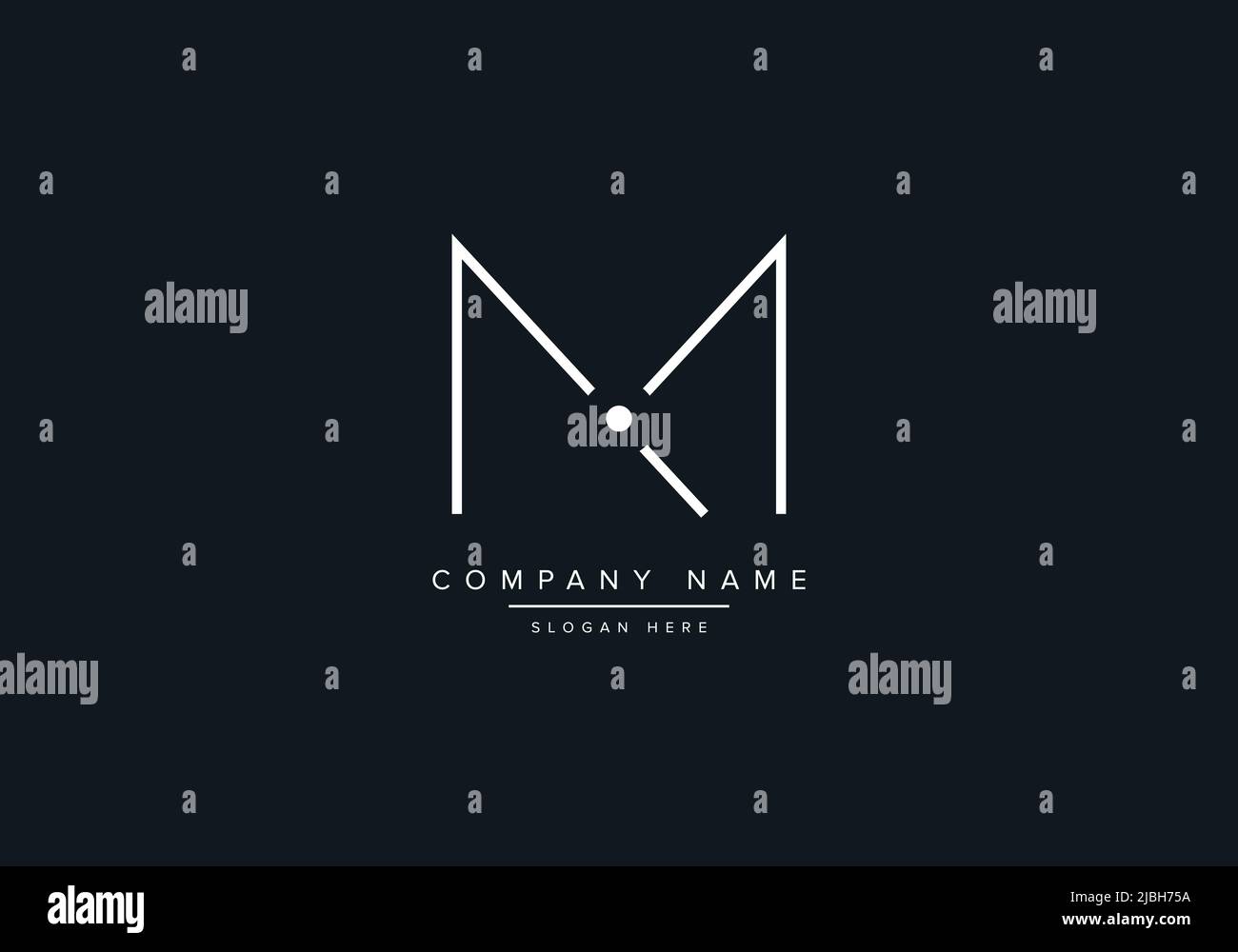 buchstabenbuchstaben Monogramm Symbol Logo MI Stock Vektor