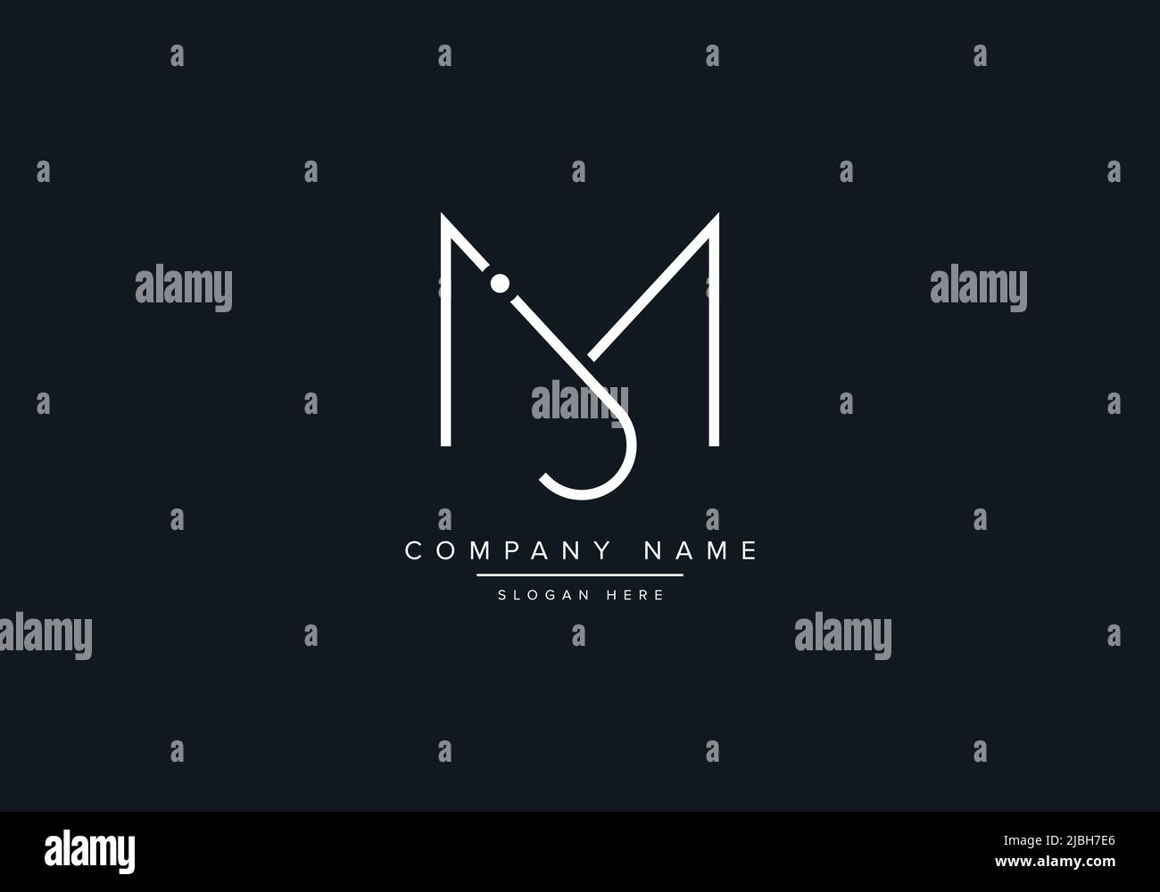 alphabet Buchstaben Monogramm Symbol Logo MJ Stock Vektor