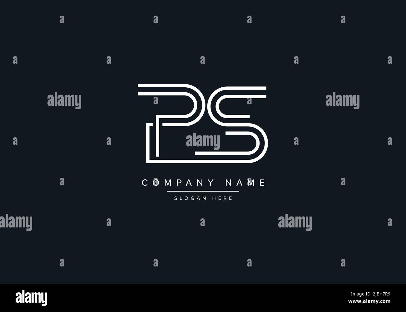 Creative Letters PS Logo Design Vektorvorlage. Stock Vektor