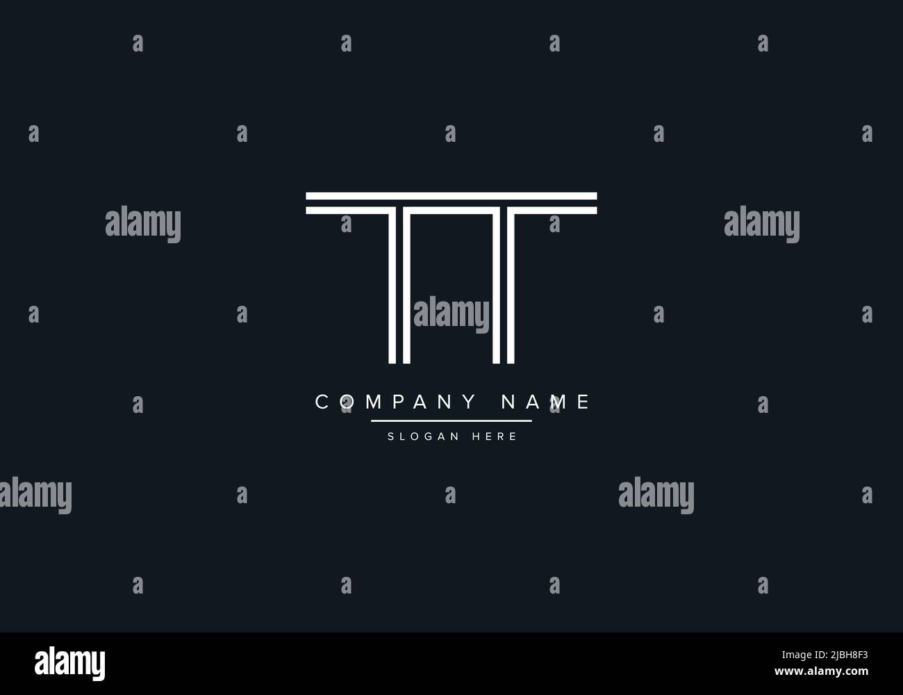 Creative Letters TT Logo Design Vektor-Vorlage. Stock Vektor