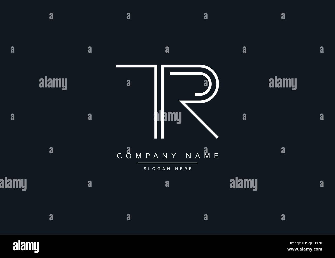 TR abstrakte Buchstaben Logo Monogramm Stock Vektor