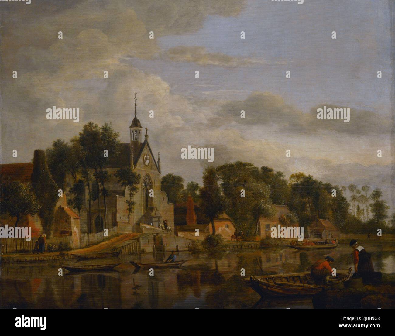 Landscape painting 17th century Fotos und Bildmaterial in hoher