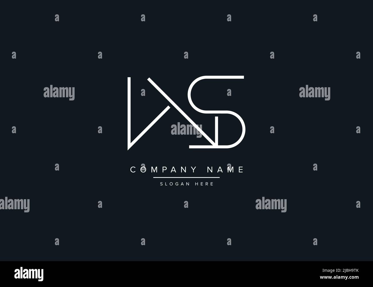 WS abstrakte Buchstaben Logo Monogramm Stock Vektor