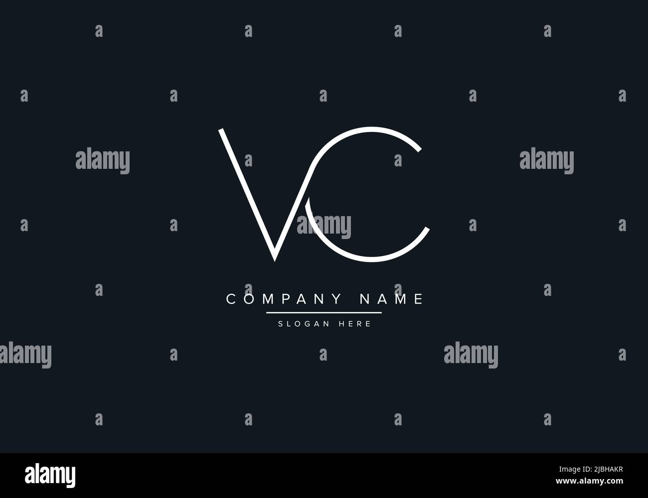 VC abstrakte Buchstaben Logo Monogramm Stock Vektor