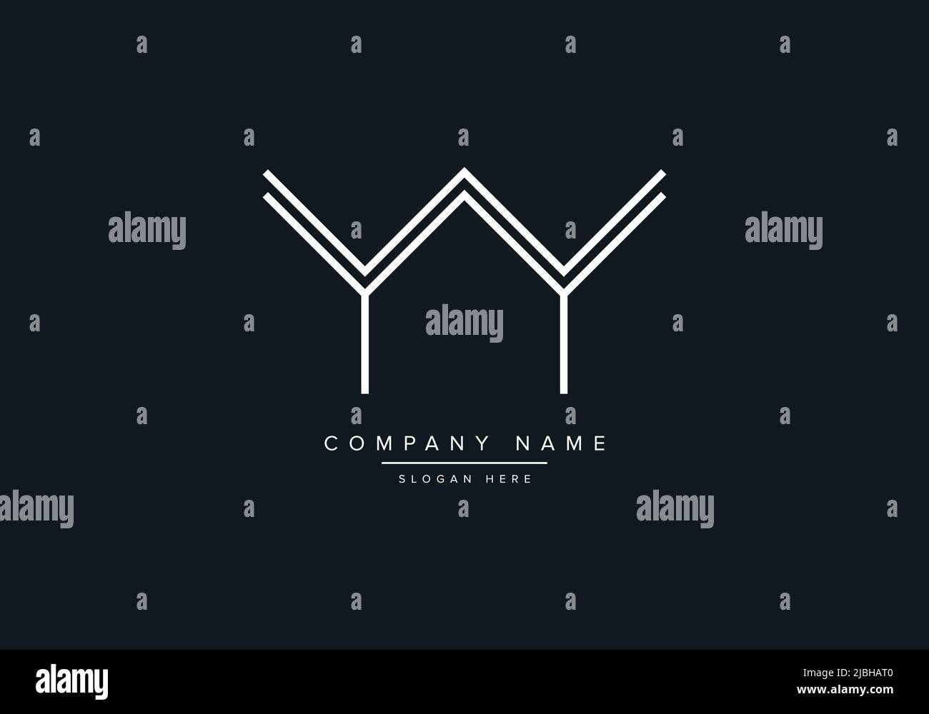 YY abstrakte Buchstaben Logo Monogramm Stock Vektor