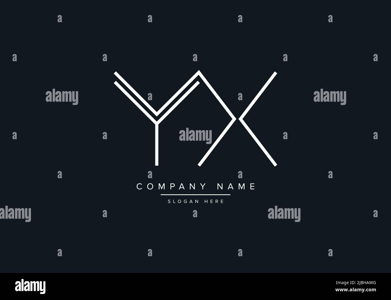 YX abstrakte Buchstaben Logo Monogramm Stock Vektor