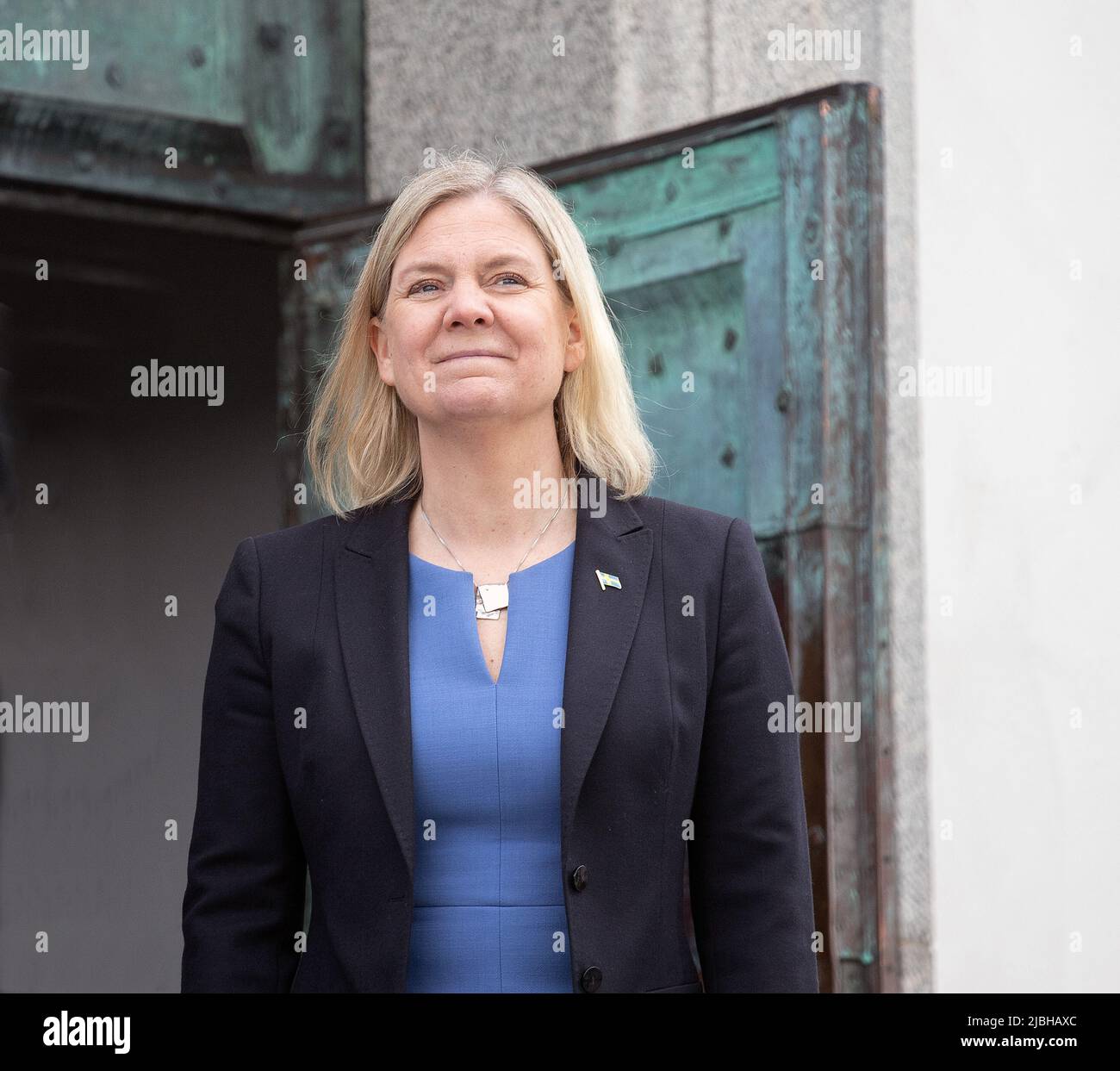 Schweden hat eine neue Premierministerin - Schwedens erste Frau. Magdalena Andersson Sozialistische Partei, sie ist ehemalige Finanzministerin Foto: Bo Arrhed Stockfoto