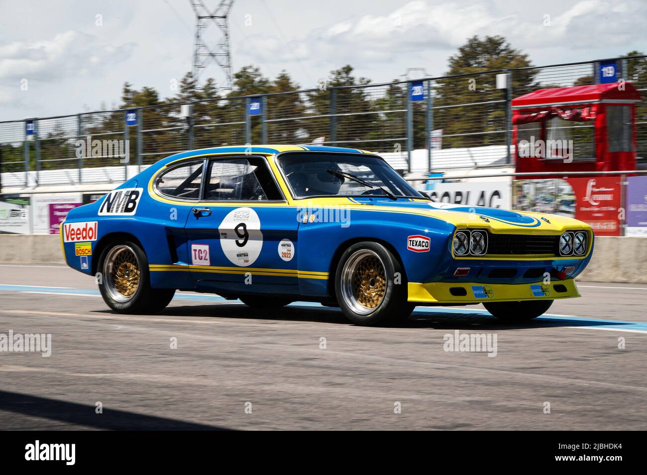 09 Thomas STUDER / Conrad M. ULRICH, (CH / CH), Ford Capri RS 2600 / 1973, Aktion während des Grand Prix de l'Age d'Or 2022, vom 3. Bis 5. Juni 2022 auf dem Circuit de Dijon-Prenois, in Dijon, Frankreich - Foto Julien Cuer / DPPI Stockfoto