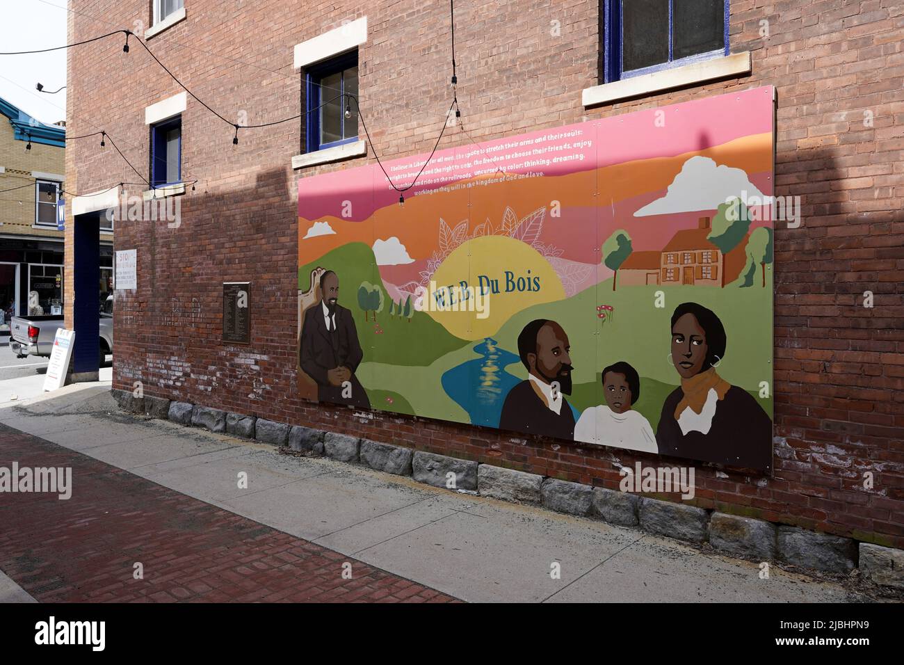 Die W.E.B. Du Bois Boyhood Homesite ist ein nationales historisches Wahrzeichen in Great Barrington, Massachusetts. Stockfoto