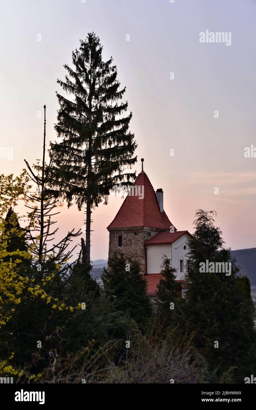 Shighisoara Bastion Turm in der Dämmerung Stockfoto