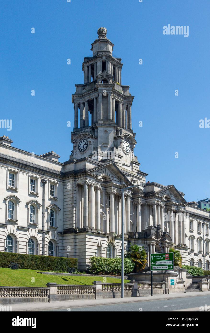 Stockport Town Hall, Wellington Road, Stockport, Greater Manchester, England, Vereinigtes Königreich Stockfoto