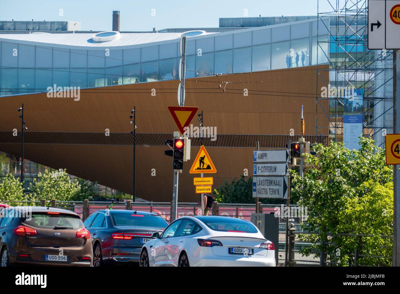 Helsinki Central Library Oodi Helsingin keskustakirjasto Oodi Stockfoto