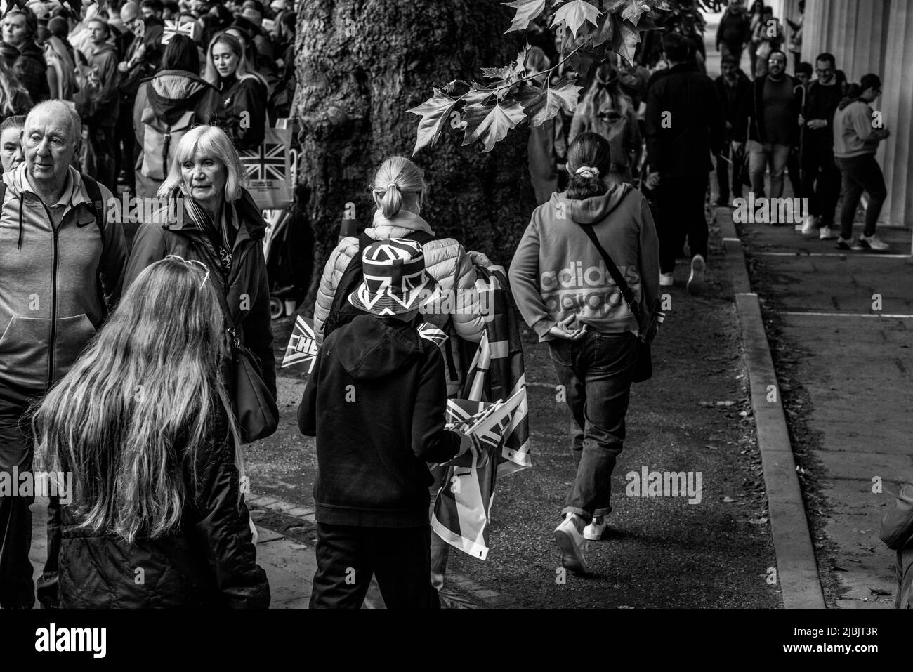 London The Mall und das Platinum Jubilee Stockfoto