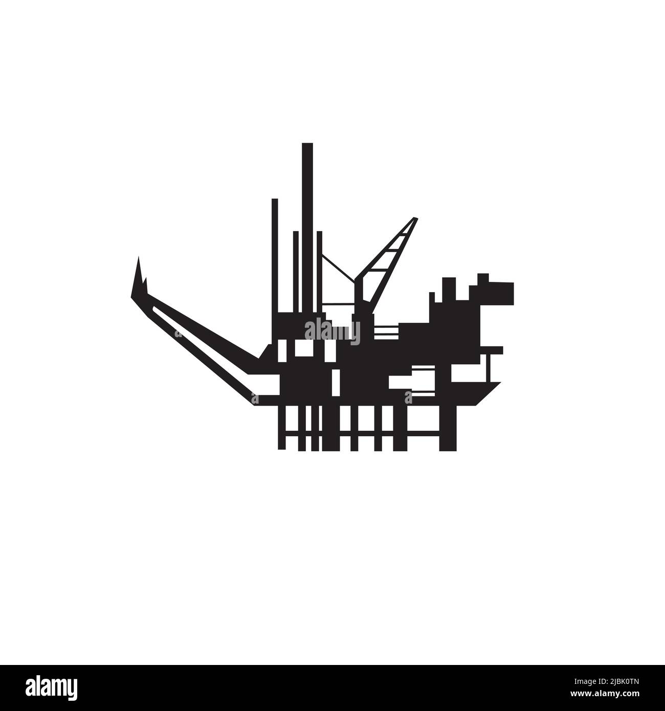 Symbol für die Öl- und Gasplattform für Ihr Design. Stock Vektor