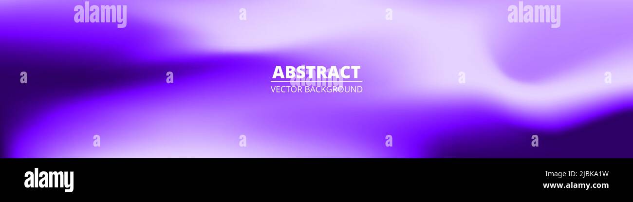 Abstrakt violett Flüssigkeit Gradient kreative breite Banner. Heller violetter holographischer Hintergrund. Verschwommene weiche Farbabstufung minimalistischer Hintergrund Stock Vektor
