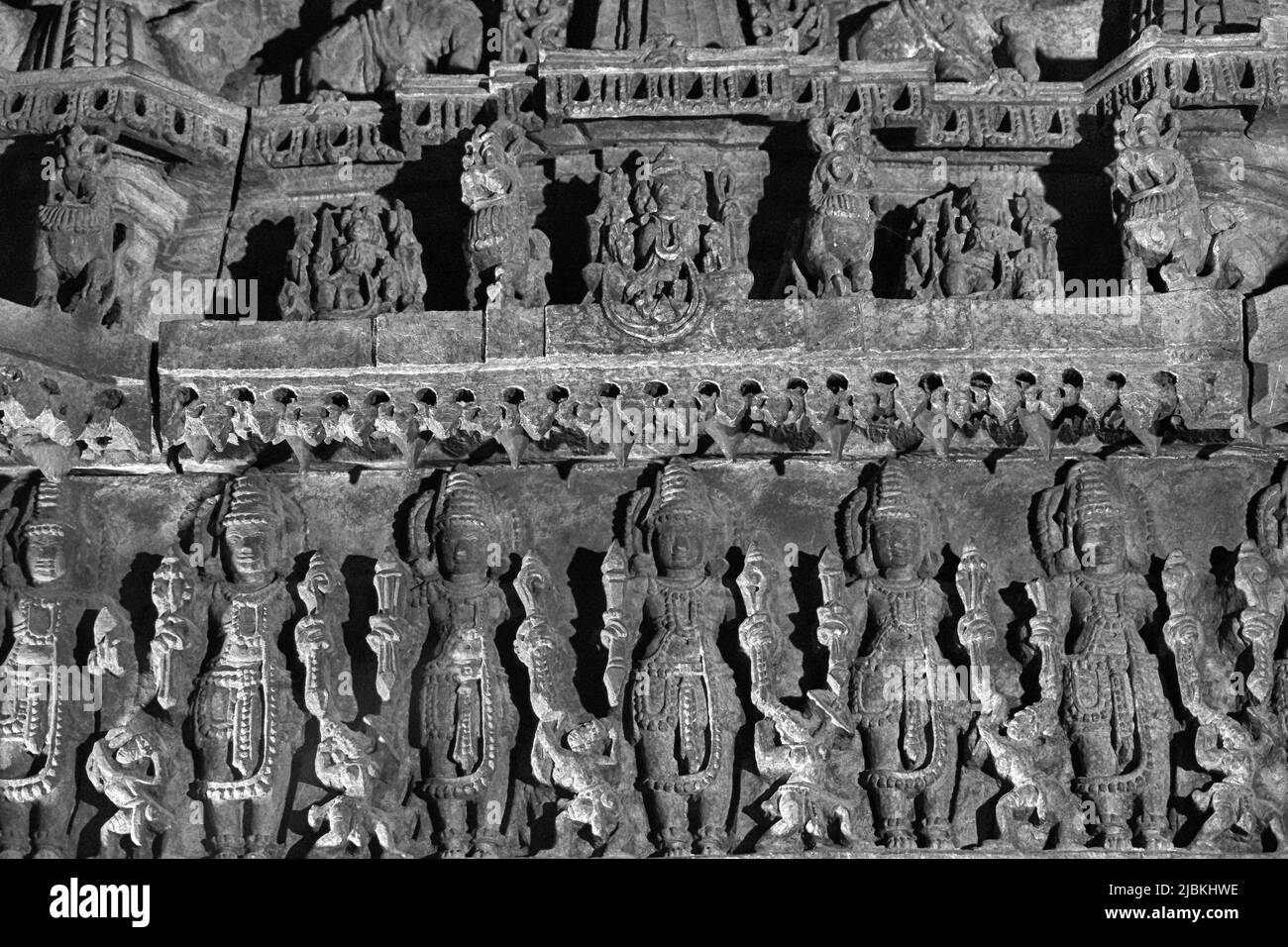 Chandramouleshwara-Tempel (Ishwara-Tempel.) , Arasikere befindet sich im Stadtteil Hassan von Karnataka. Stockfoto