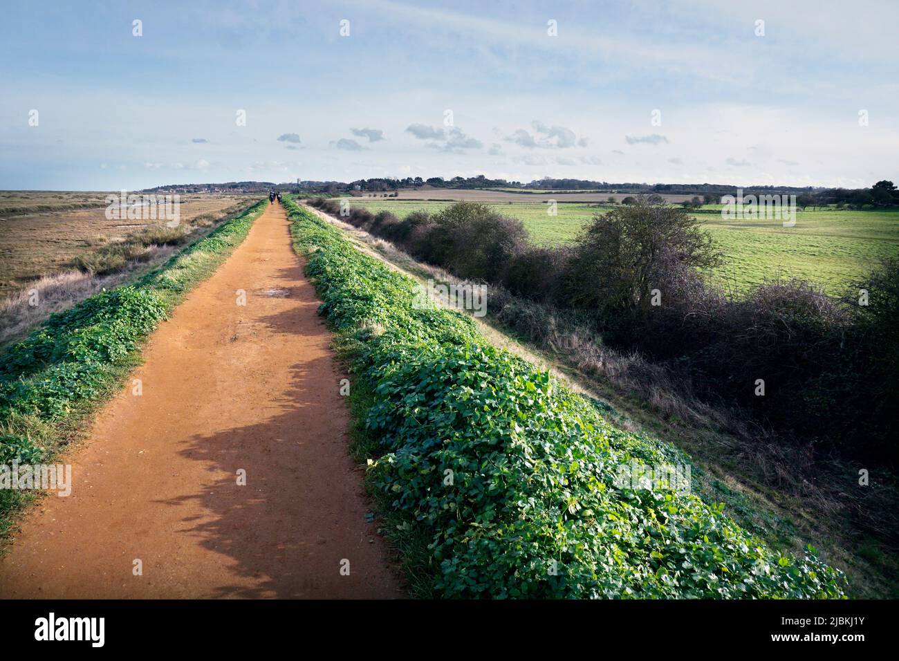 Fußweg nach blakeney vom Morston-Norden norfolk england Stockfoto