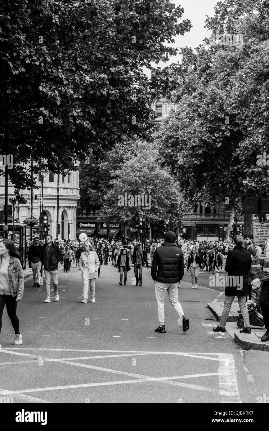 London The Mall und das Platinum Jubilee Stockfoto