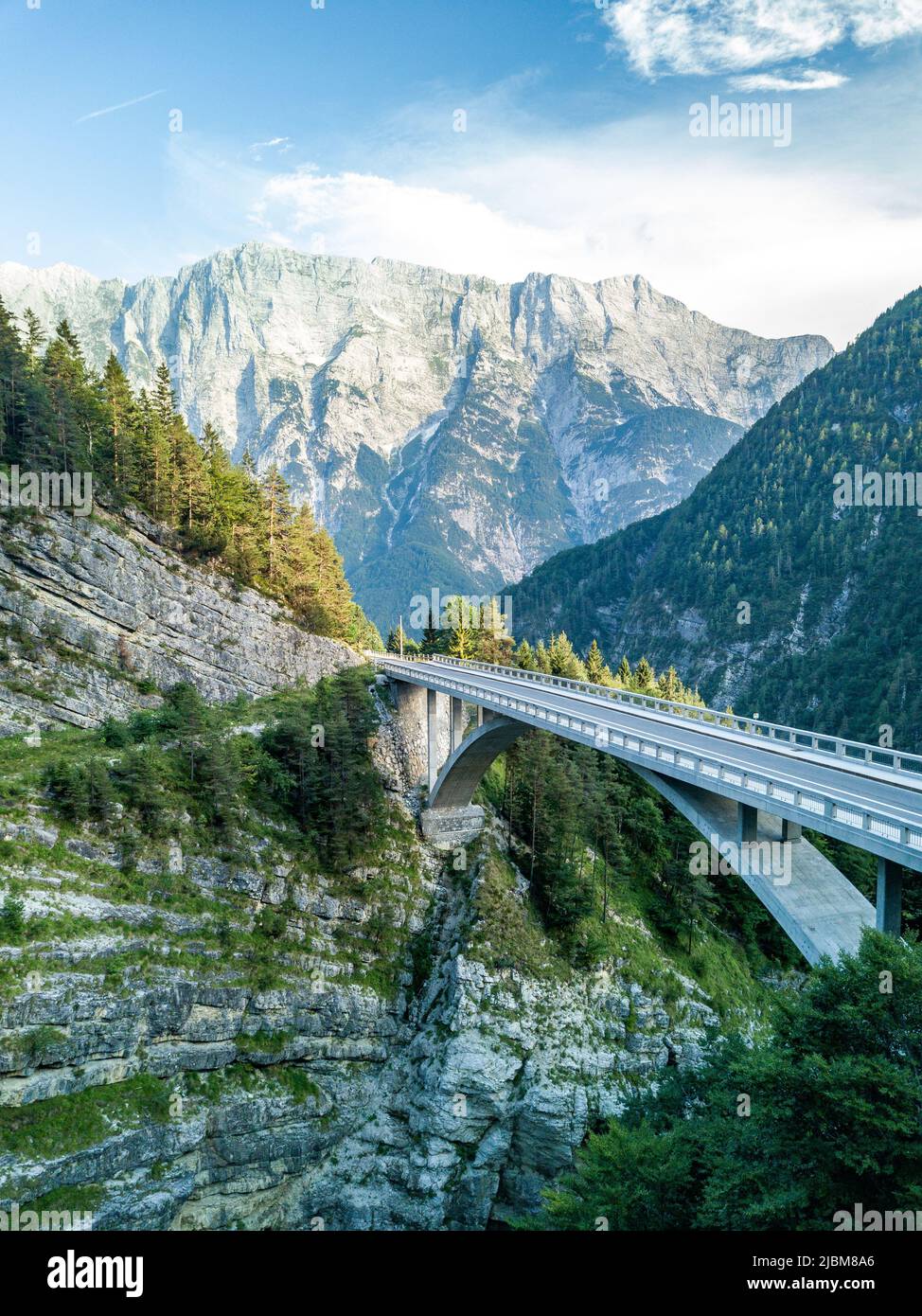 Mangart Pass Blick in Slowenien Stockfoto