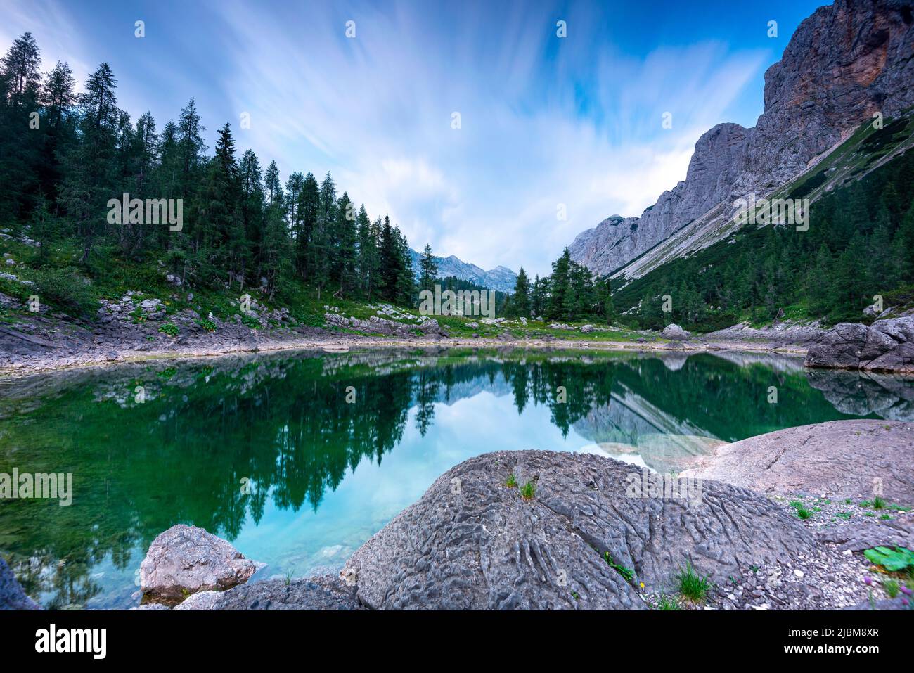 Triglavski Narodni Parkblick in Slowenien Stockfoto