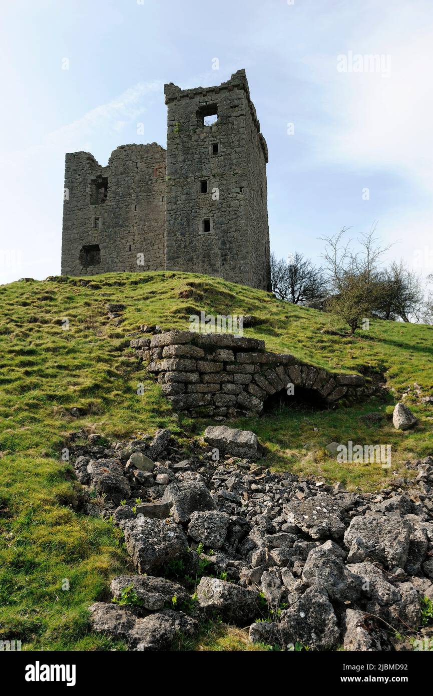 Arnside Tower später mittelalterlicher Turm im Süden von Arnside Cumbria UK Stockfoto