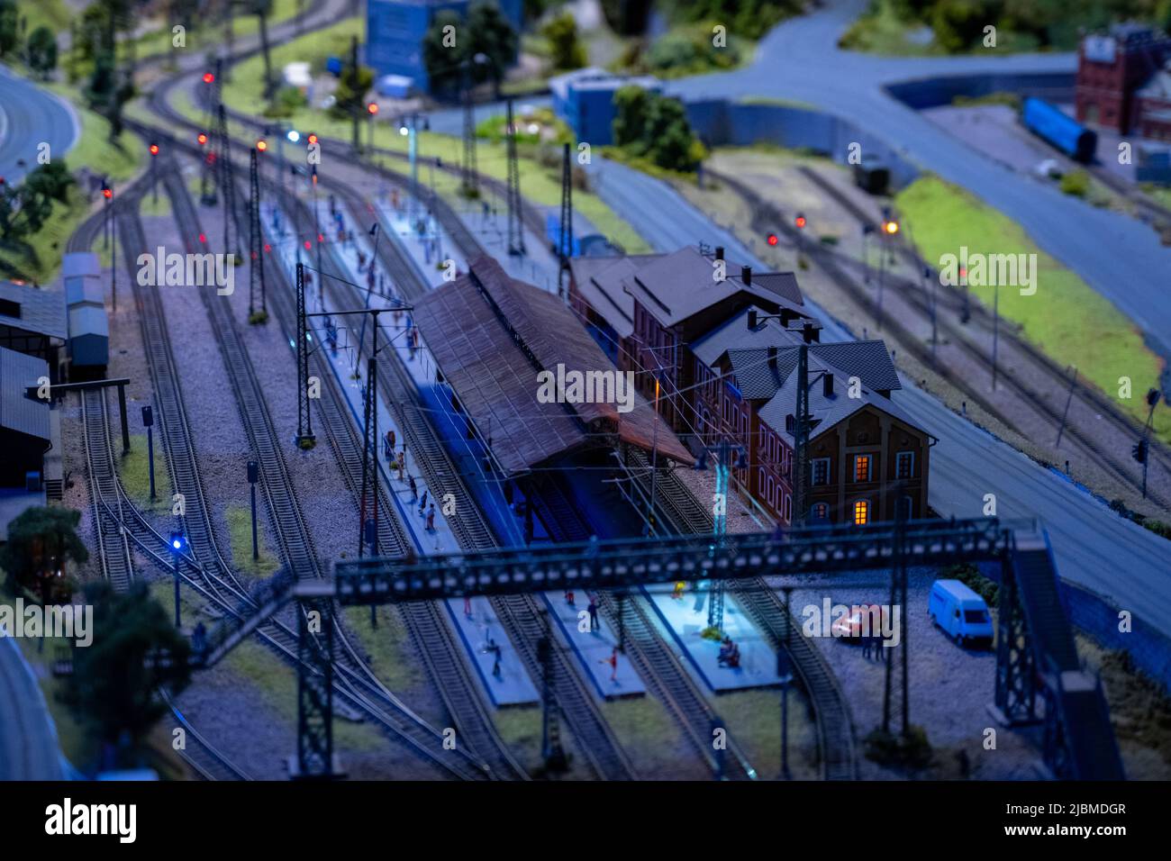 Eisenbahnkönigreich der Eisenbahn-Miniaturen Stockfoto