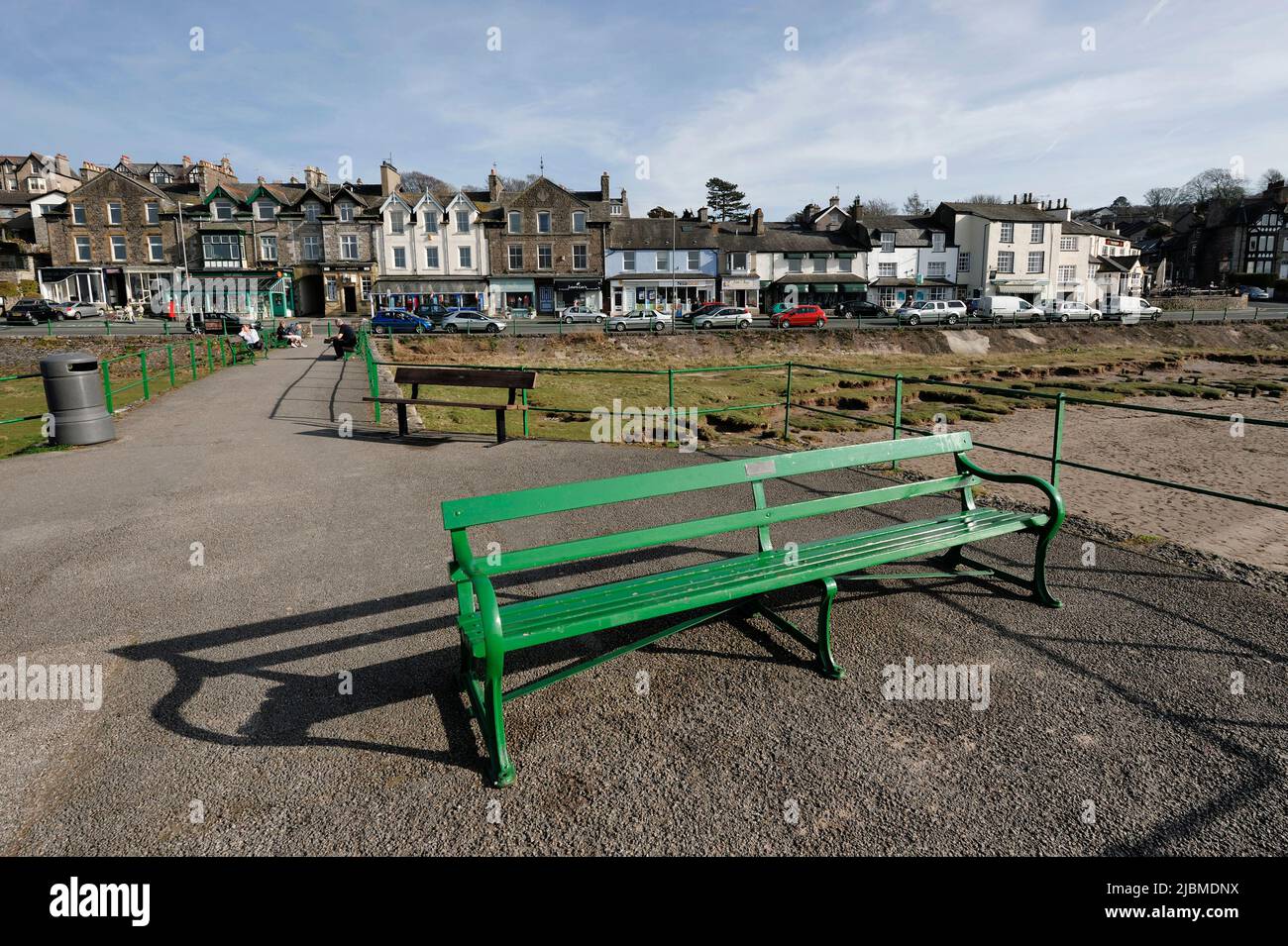 Der Pier an der Promenade des Arnside Village Cumbria UK Stockfoto