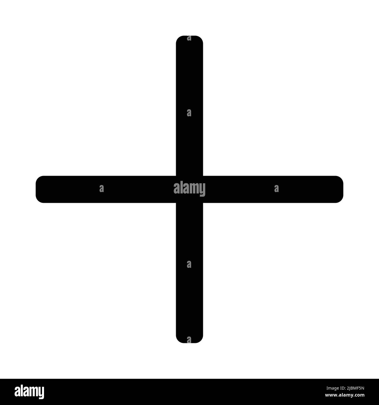 Kreuz-Symbol. Auf weißem Hintergrund Stock Vektor
