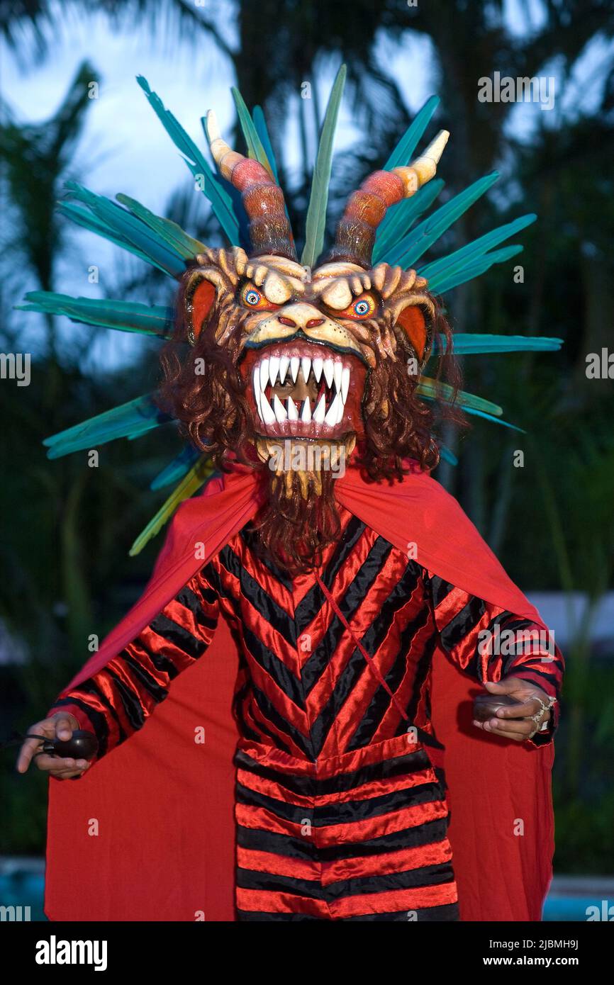 Panama. Auf der Halbinsel Azuero im Dorf Chitre. Der 19.. Oktober ist wegen der Gründung des Bezirks ein festival-Tag. Die Menschen kleiden sich traditionell an Stockfoto