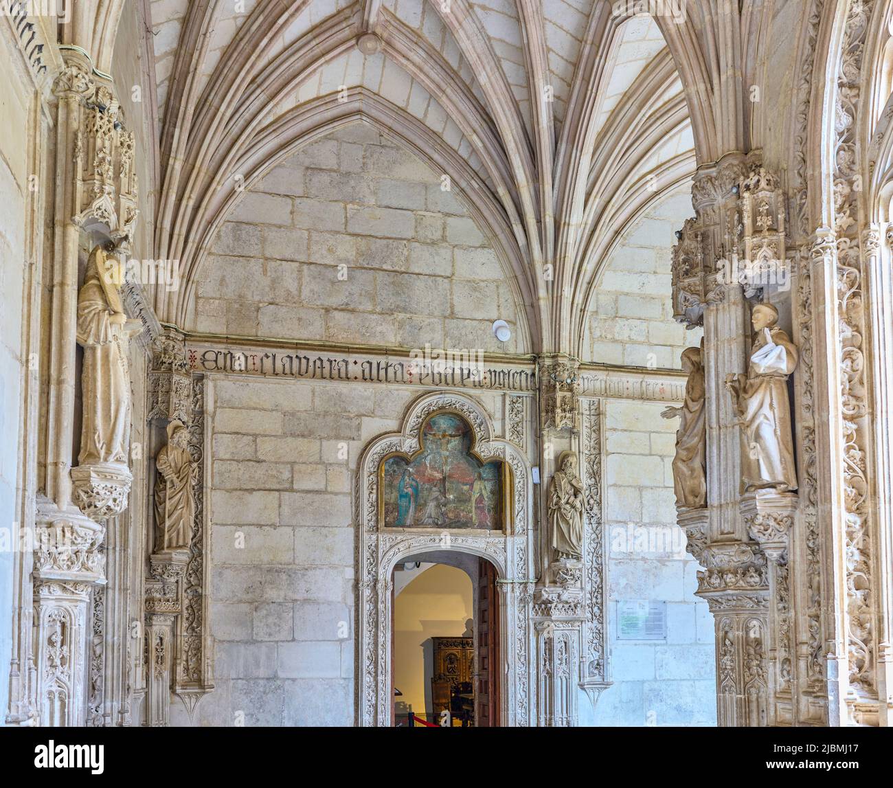 Kloster San Juan de los Reyes. Toledo, Castilla La Mancha, Spanien. Stockfoto