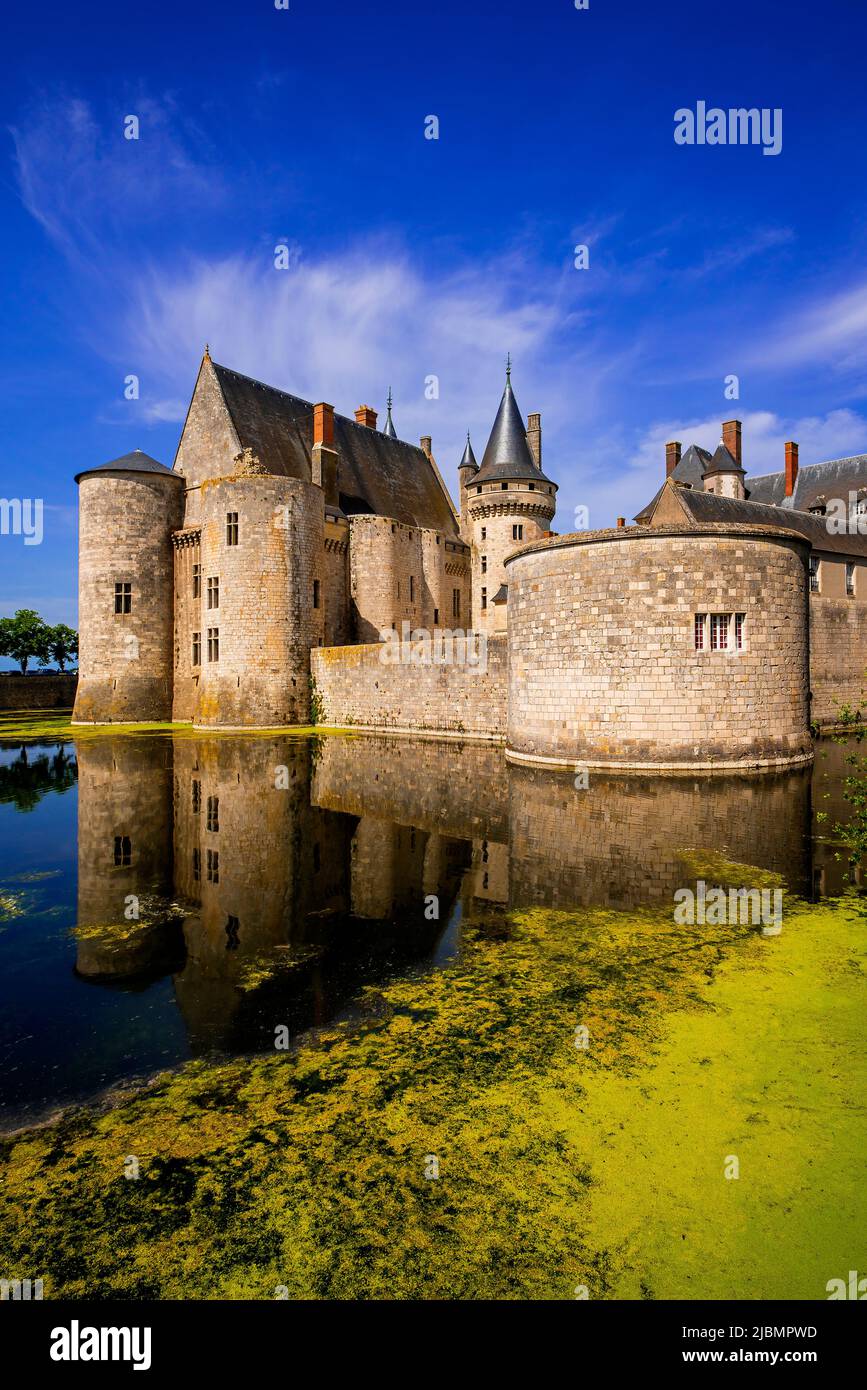 Chateau de Sully-sur-Loire, eines der Schlösser des Loire-Tals in Frankreich, Département Loiret, Centre-Val de Loire, Frankreich. Das Schloss von Sully Sur Loi Stockfoto