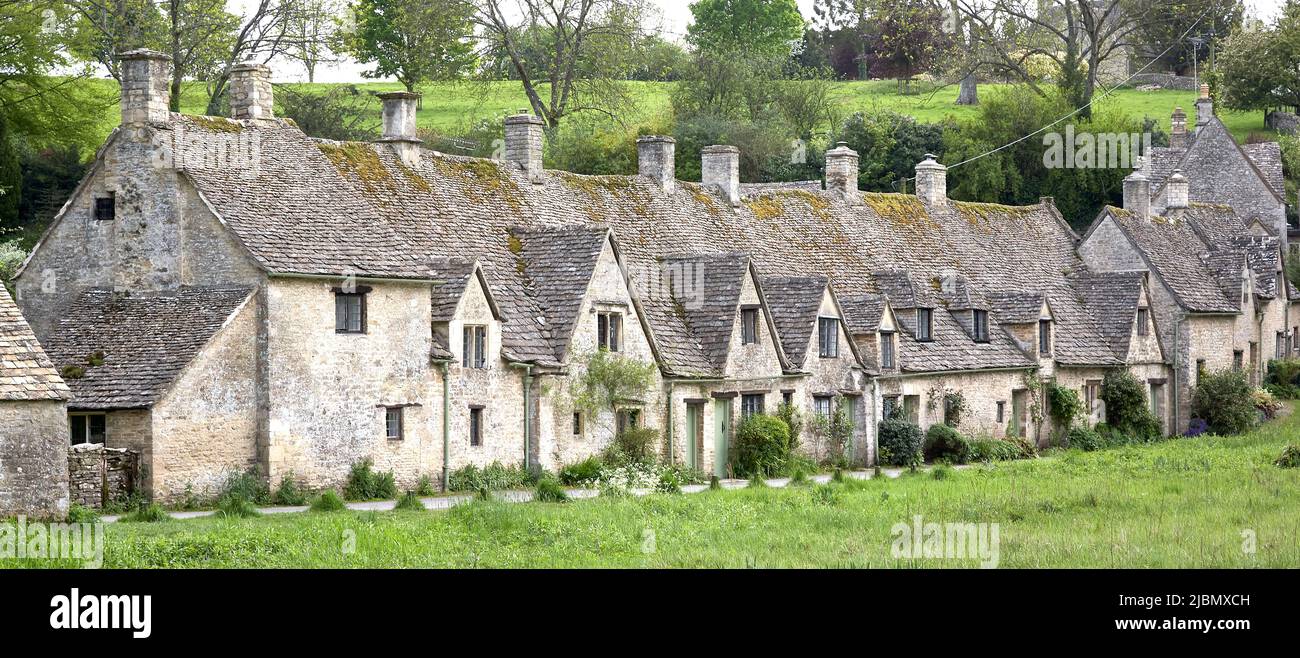 Arlington Row von der anderen Seite der Wiesen Stockfoto