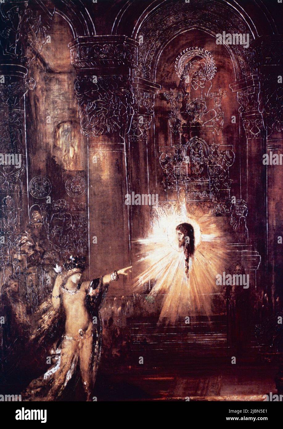 Die Erscheinung, Kunstwerk des französischen Künstlers Gustave Moreau, 1875 Stockfoto