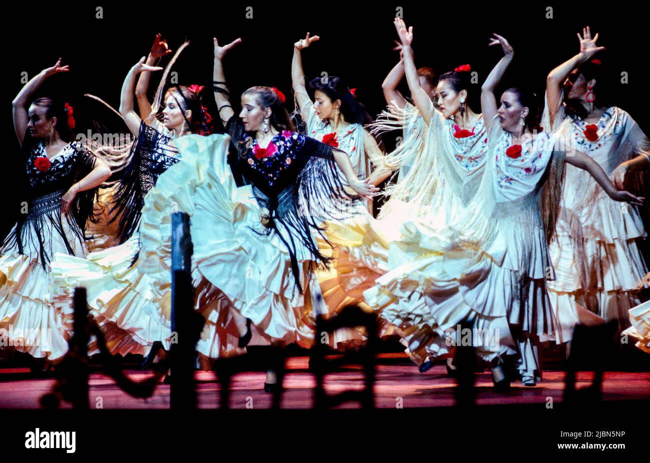 Flamenco-Tänzerinnen CARMEN von Bizet in der National Indoor Arena, Birmingham, England 21/10/1992 Stockfoto