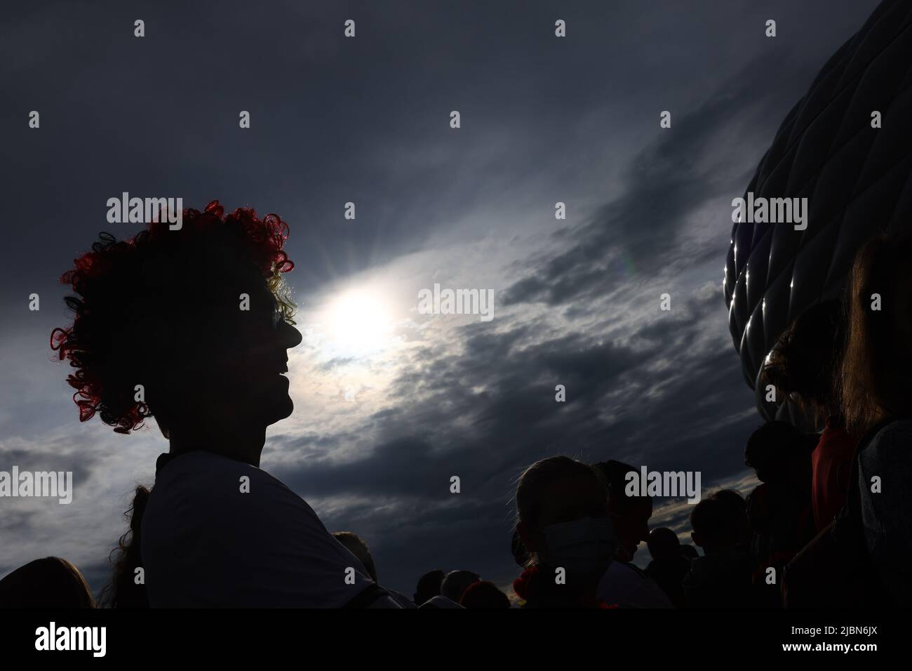 Fußball - UEFA Nations League - Gruppe C - Deutschland gegen England - Allianz Arena, München, Deutschland - 7. Juni 2022 Deutschland-Fans vor dem Spiel REUTERS/Kai Pfaffenbach Stockfoto