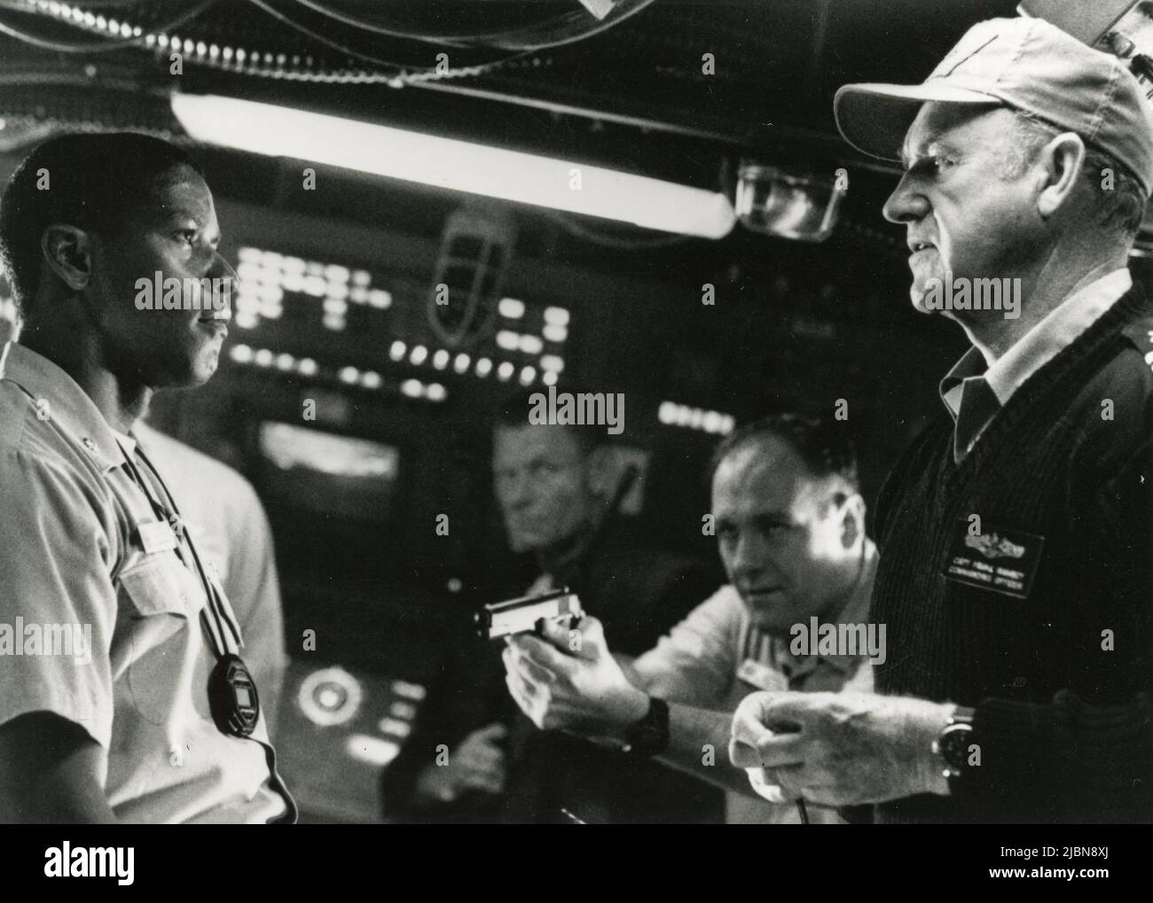 Die amerikanischen Schauspieler Gene Hackman und Denzel Washington im Film Crimson Tide, USA 1995 Stockfoto