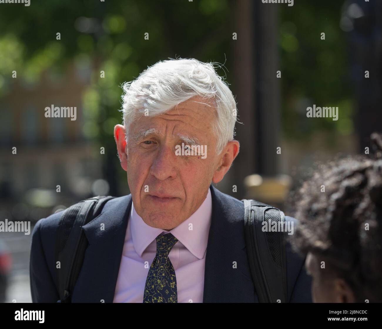 London großbritannien 7.. juni 2022 der ehemalige britische Außenminister Jack Stroh aus whitehall Stockfoto