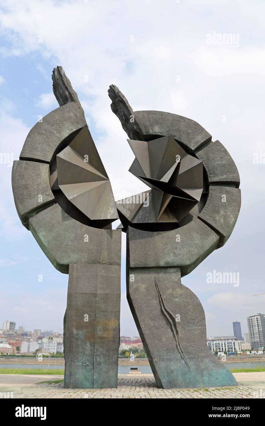 Gedenkstätte in Belgrad für die Opfer des Konzentrationslagers Sajmiste, das sich im unabhängigen Staat Kroatien befand Stockfoto
