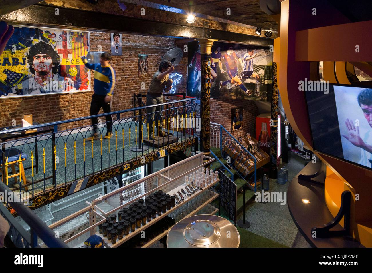 Cafe Museum 'Lo del Diego'. Caminito, La Boca. Buenos Aires, Argentinien. Stockfoto